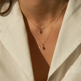 White Topaz Baguette Charm