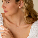 White Topaz Baguette Charm