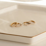Soie CZ Huggie Hoop Earrings