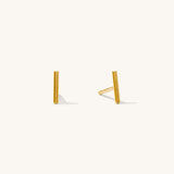 Tiny Bar Stud Earrings
