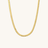 Gold Herringbone Necklace