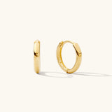 Huggie Hoop Earrings - 14k Solid Gold