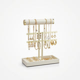 Quiet Luxe 2-Tier Jewelry Holder Organizer with Tray