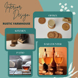 Rattan Coasters with Holder - Set of 6