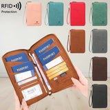 Multi-Functional RFID Blocking Passport Bag Travel Document Holder