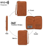 Multi-Functional RFID Blocking Passport Bag Travel Document Holder