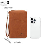 Multi-Functional RFID Blocking Passport Bag Travel Document Holder