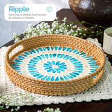Mother-of-Pearl Rattan Tray