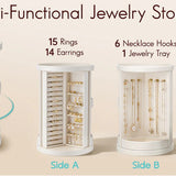 Quiet Luxe 360° Rotating Jewelry Organizer & Display Box