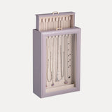 2-Layer Necklace Organizer Box with Clear Lid