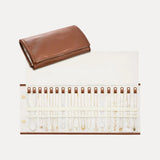 Leather Foldable Roll Up Jewelry Storage Bag