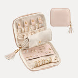 Elegant Travel Jewelry Organizer Pouch with Detachable Compartments