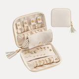 Elegant Travel Jewelry Organizer Pouch with Detachable Compartments