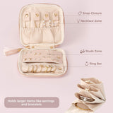 Elegant Travel Jewelry Organizer Pouch with Detachable Compartments