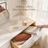 Leather Foldable Roll Up Jewelry Storage Bag