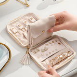 Elegant Travel Jewelry Organizer Pouch with Detachable Compartments