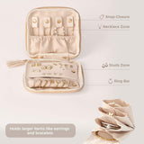 Elegant Travel Jewelry Organizer Pouch with Detachable Compartments