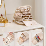 Elegant Travel Jewelry Organizer Pouch with Detachable Compartments