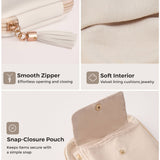 Elegant Travel Jewelry Organizer Pouch with Detachable Compartments