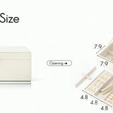Everyday Keepsake 2-Layer Large Leather Jewelry Box Organizer with Removable Tray & Watch Pillow
