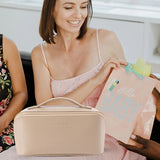 Travel Makeup & Toiletry Bag – Large PU Leather Cosmetic Organizer