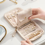 Elegant Travel Jewelry Organizer Pouch with Detachable Compartments