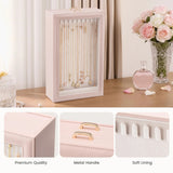 2-Layer Necklace Organizer Box with Clear Lid