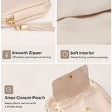 Elegant Travel Jewelry Organizer Pouch with Detachable Compartments