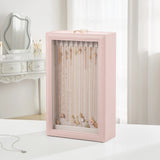 2-Layer Necklace Organizer Box with Clear Lid