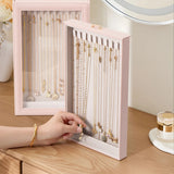 2-Layer Necklace Organizer Box with Clear Lid