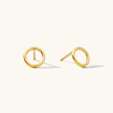 Karma Circle Stud Earrings