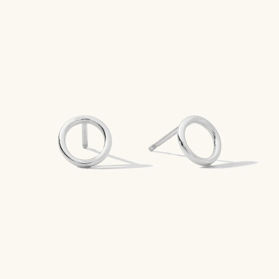 Karma Circle Stud Earrings