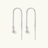 Pearl Drop Threader Earrings
