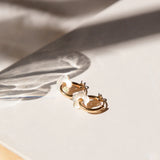 Flower Pearl Hoop Earrings