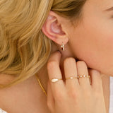 Soie CZ Huggie Hoop Earrings