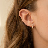 Soie CZ Huggie Hoop Earrings