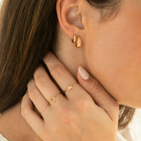 Thick Flower Hoop Earrings