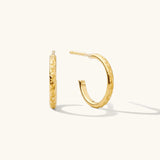 Thin Flower Hoop Earrings