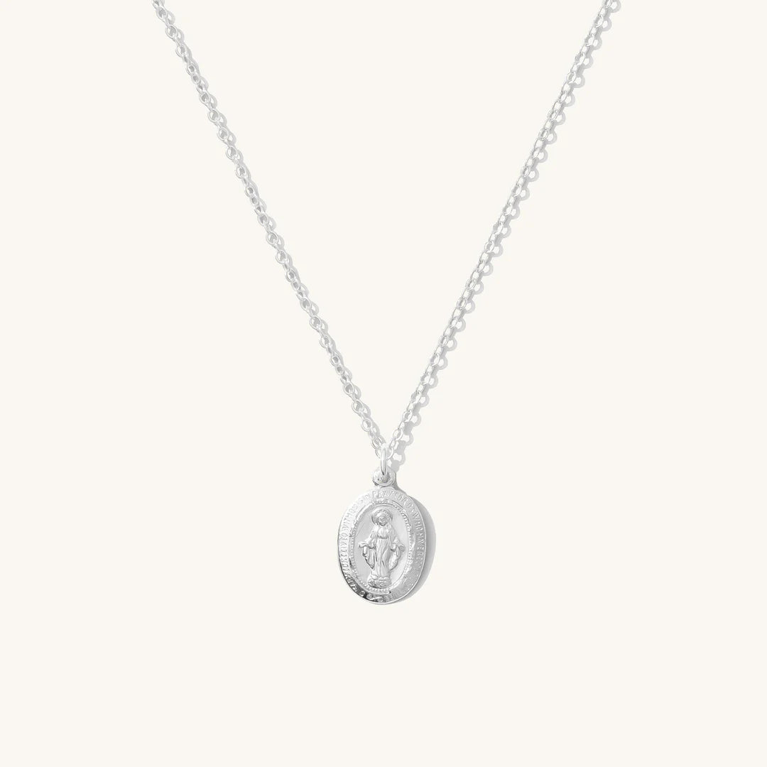 Tiny Virgin Mary Necklace