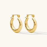 Vintage Floral Hoop Earrings